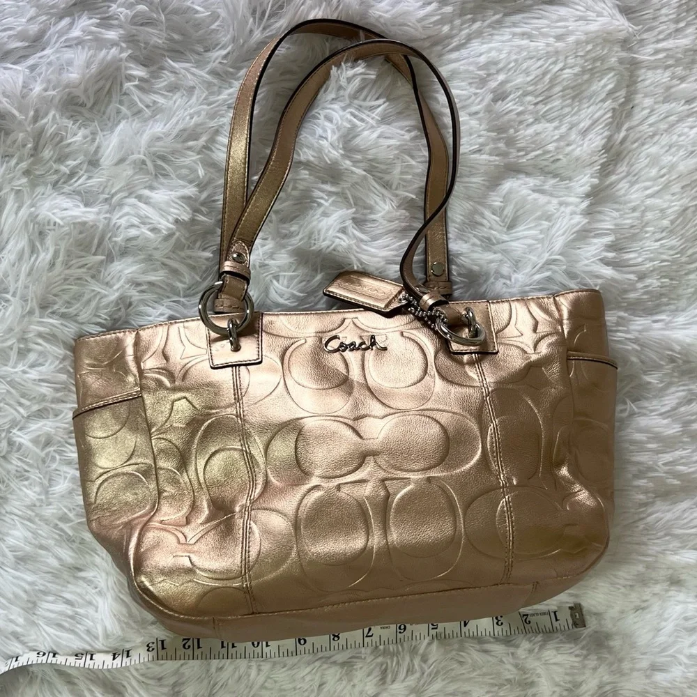 Coach metallic gold